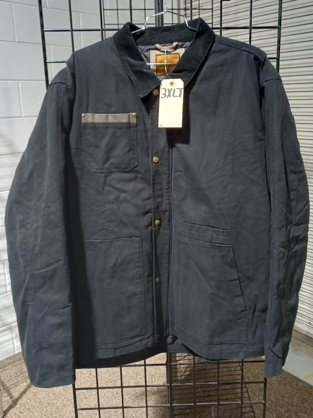CANVAS CONCEALED CARRY JACKET - Black | 3XLT - Picture 2 of 5